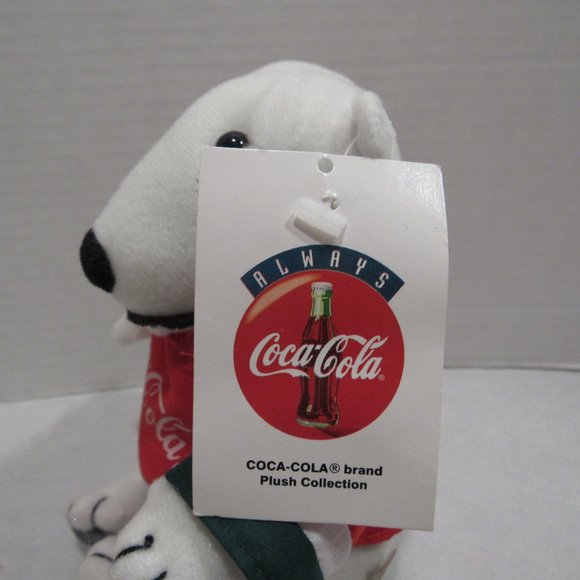 Coca Cola Polar Bear Plush 6.5" Red Jersey #1 Bottle 1999 with Tags - Picture 3 of 9
